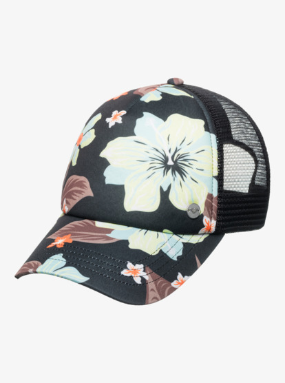 roxy, Beautiful Morning - Truckerkappe für Frauen, ANTHRACITE HIBISCUS HEAT SWIM (kvj6) Beautiful Morning - Trucker Cap for Women  ERJHA04418