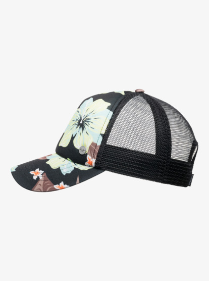 roxy, Beautiful Morning - Truckerkappe für Frauen, ANTHRACITE HIBISCUS HEAT SWIM (kvj6) Beautiful Morning - Trucker Cap for Women  ERJHA04418