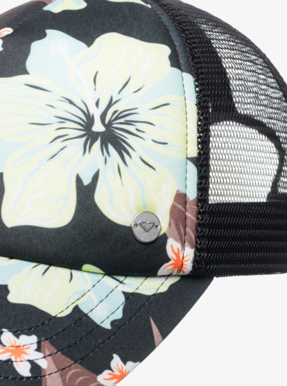 roxy, Beautiful Morning - Truckerkappe für Frauen, ANTHRACITE HIBISCUS HEAT SWIM (kvj6) Beautiful Morning - Trucker Cap for Women  ERJHA04418