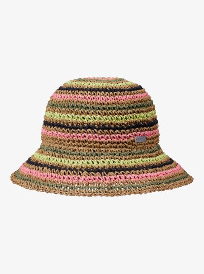 Candied Peacy - Straw Bucket Hat for Women  ERJHA04423