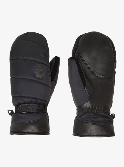 roxy, Cantay Puffy - Meias técnicas de snow para mulher, TRUE BLACK (kvj0) Cantay Puffy - Technical Snow Mittens for Women  ERJHN03259