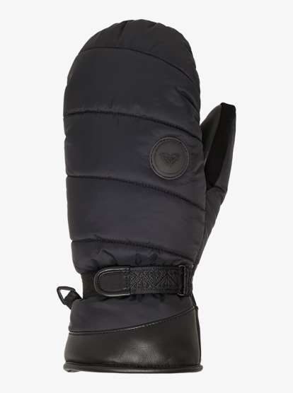 roxy, Cantay Puffy - Meias técnicas de snow para mulher, TRUE BLACK (kvj0) Cantay Puffy - Technical Snow Mittens for Women  ERJHN03259