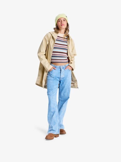 roxy, Raining Again - Veste imperméable pour Femme, PEBBLE (tgj0) Raining Again - Rain Mac for Women  ERJJK03589