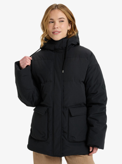 Seaside Memories - Mid Length Hooded Puffer Jacket for Women  ERJJK03666