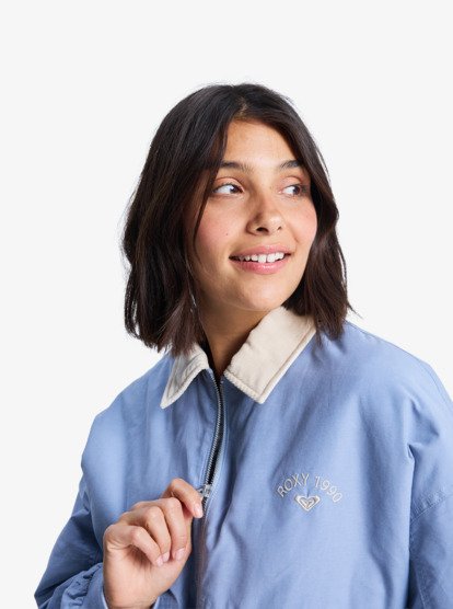 roxy, Sweet Talk - Jack van katoenen canvas voor Dames, BLUE BLIZZARD (bkj0) Sweet Talk - Cotton Canva Aviator Jacket for Women  ERJJK03672