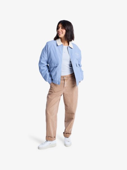 roxy, Sweet Talk - Jack van katoenen canvas voor Dames, BLUE BLIZZARD (bkj0) Sweet Talk - Cotton Canva Aviator Jacket for Women  ERJJK03672