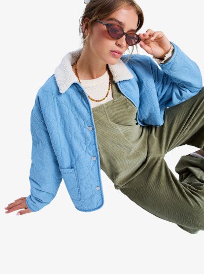 Not So Basic - Sherpa Lined Denim Jacket for Women  ERJJK03675