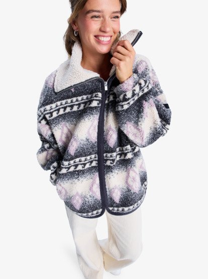 Feels Like Winter - Oversized Sherpa Zip Jacket for Women  ERJJK03676