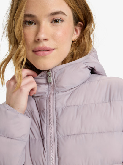 roxy, Wind Bliss Hooded - Veste matelassée compacte pour Femme, NIRVANA (pjq0) Wind Bliss Hooded - Lightweight Packable Padded Jacket for Women  ERJJK03691