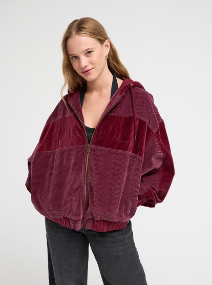 Have A Blast - Women's Red Corduroy Jacket | Roxy