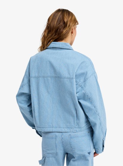 Beachfront Bliss - Cropped Workwear Jacket for Women  ERJJK03702