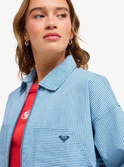 Beachfront Bliss - Cropped Workwear Jacket for Women  ERJJK03702