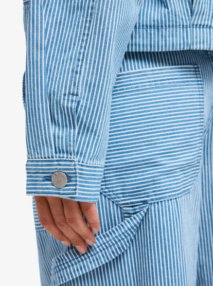 Beachfront Bliss - Cropped Workwear Jacket for Women  ERJJK03702