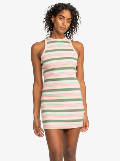 Back To Beautiful - Striped Rib Knit Dress for Women  ERJKD03470