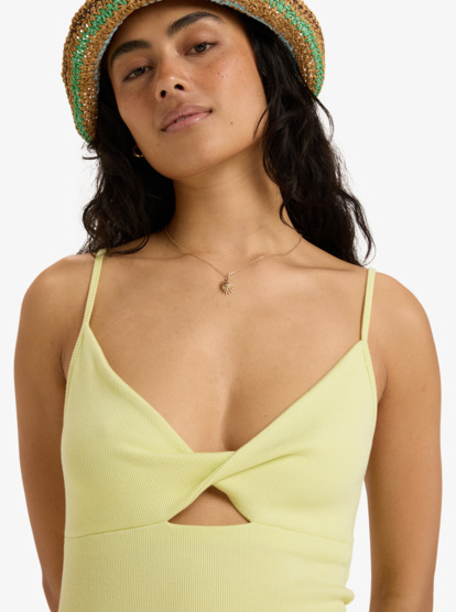 roxy, Wavey Lady - Robe texturée pour Femme, LUMINARY GREEN (gbs0) Wavey Lady - Rib Knit Dress for Women  ERJKD03530