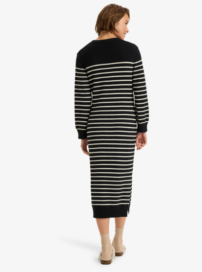 Cool Waves - Long Sleeve Maxi Sweater Dress for Women  ERJKD03536