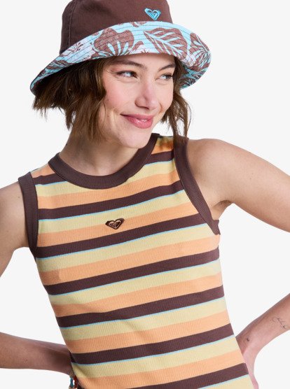 Iconic Days Stripes - Sleeveless Rib Knit Dress for Women  ERJKD03555