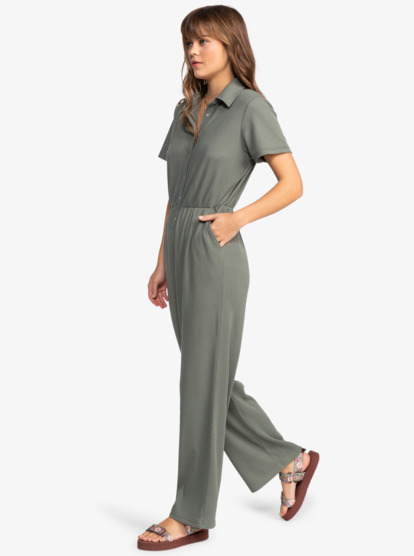 Blue Side Of The Sky - Beach Waffle Jumpsuit for Women  ERJKO03000