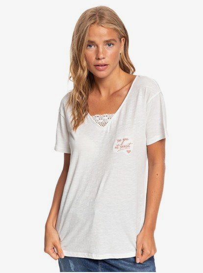 Beach Summer Party - Short Sleeve V-Neck Top  ERJKT03698