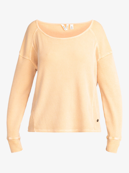 Boho Mind - Long Sleeve Waffle Knit Top for Women  ERJKT04063