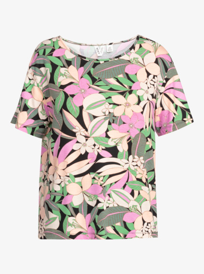 Flowers For Life - Printed Jersey T-Shirt for Women  ERJKT04104