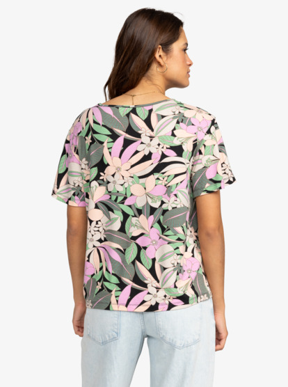 Flowers For Life - Printed Jersey T-Shirt for Women  ERJKT04104