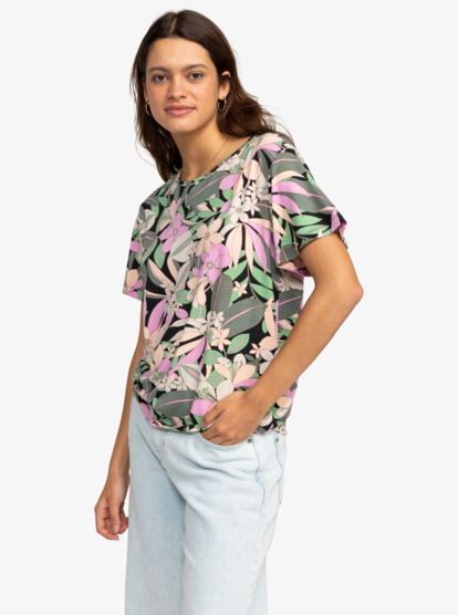 Flowers For Life - Printed Jersey T-Shirt for Women  ERJKT04104