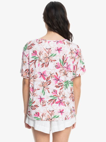 Flowers For Life - Printed Jersey T-Shirt for Women  ERJKT04104