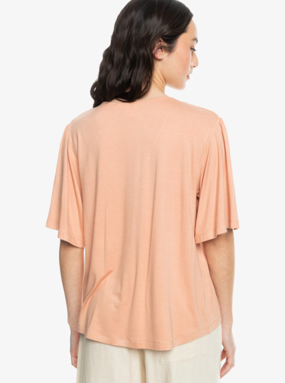 Just An Illusion - Draped V Neck Top for Women  ERJKT04127