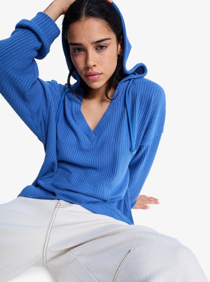 Ocean Drive - Oversized Knit Hoodie for Women  ERJKT04323