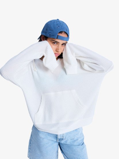 Ocean Drive - Oversized Knit Beach Style Hoodie for Women  ERJKT04323