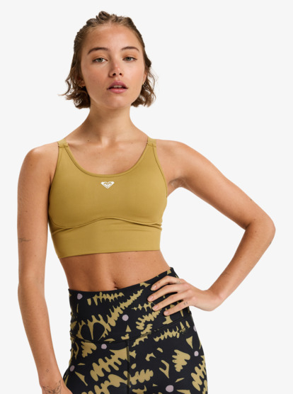 roxy, Heart Into It Attitude - Sportbeha voor Dames, FENNEL SEED (tmg0) Heart Into It Attitude - Sport Bra for Women  ERJKT04326