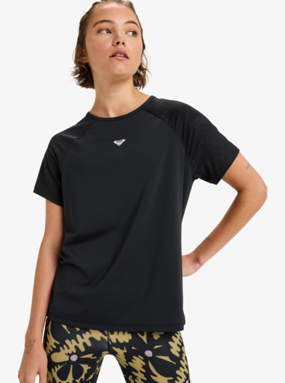 roxy, Move Free Mesh - T-shirt technique pour Femme, ANTHRACITE (kvj0) Move Free Mesh - Technical T-Shirt for Women  ERJKT04327