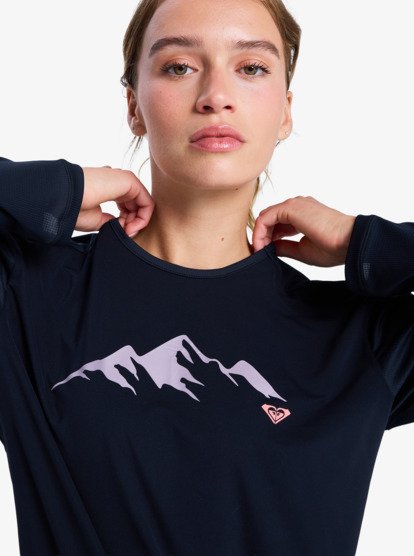 roxy, Boundless Spirit 2 - Tee-shirt technique à manches longues pour Femme, TRUE BLACK (kvj0) Boundless Spirit 2 - Technical Long Sleeve T-Shirt for Women  ERJKT04329