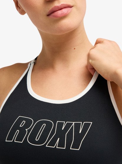 roxy, Everyday Flow - Sujetador deportivo para mujer, TRUE BLACK (kvj0) Everyday Flow - Sports Bra for Women  ERJKT04337