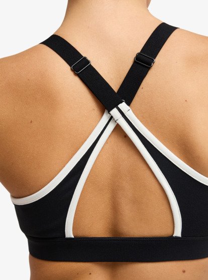 roxy, Everyday Flow - Sujetador deportivo para mujer, TRUE BLACK (kvj0) Everyday Flow - Sports Bra for Women  ERJKT04337