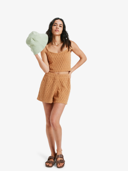 roxy, Ocean Sounds - Bralette de ganchillo para mujer, ALMOND (cmd0) Ocean Sounds - Crochet Bralette for Women  ERJKT04360