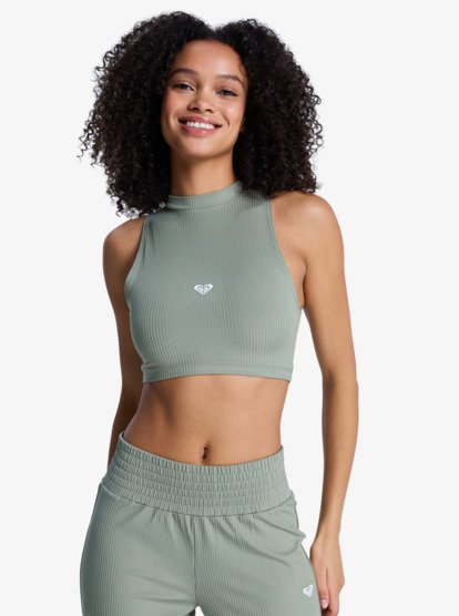 Rise & Vibe - Cropped sport tank Top for Women  ERJKT04366