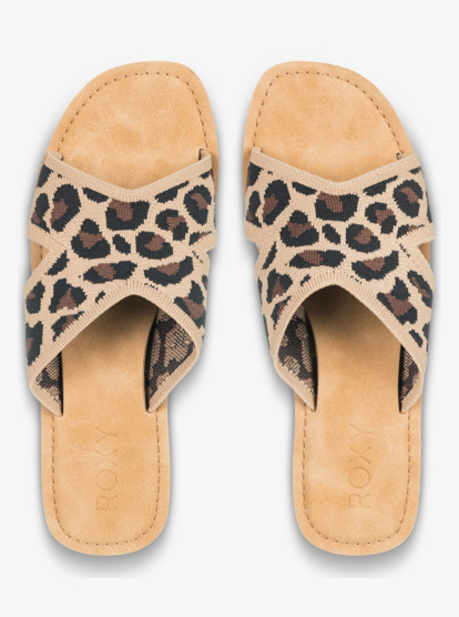 roxy, Andreya Leo - Instappers voor Dames, LEOPARD PRINT (lep) Andreya Leo - Slide Sandals for Women  ERJL200030