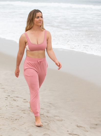 roxy, Naturally Active Laced-Up - Training Trousers for Women, DUSTY ROSE (mkp0) Naturally Active Laced-Up - Training Trousers for Women  ERJNP03527