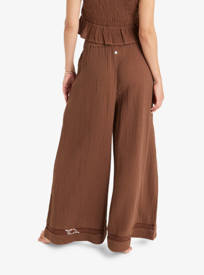 Under Golden Tropic - Wide Leg Beach Pants for Women  ERJNP03643