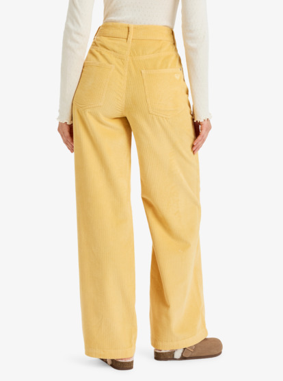 Surf On Cloud Cord - Corduroy Wide Leg Trousers for Women  ERJNP03678