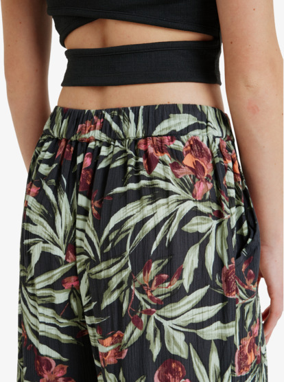 roxy, Midnight Avenue Crinkle - Broek met regular lengte voor Dames, PHANTOM WIND SWEPT FLORAL CRIN (kta6) Midnight Avenue Crinkle - Regular Length Trousers for Women  ERJNP03680