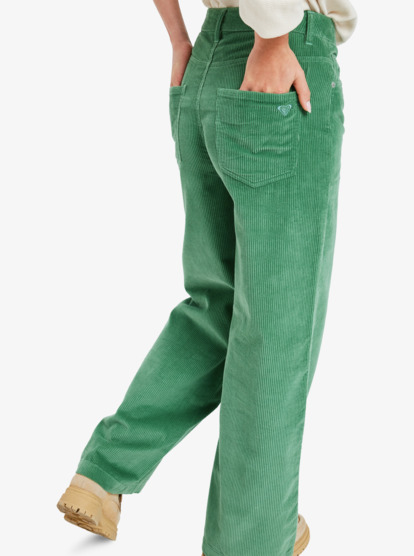 roxy, Surf On Cloud Cord - Corduroy broek voor Dames, DEEP GRASS GREEN (gmy0) Surf On Cloud Cord - Corduroy Pant for Women  ERJNP03682