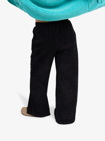 roxy, Lekeitio Knit - Comfortabele corduroy broek om zo aan te trekken voor Dames, ANTHRACITE (kvj0) Lekeitio Knit - Easy Wear Pull On Corduroy Trousers for Women  ERJNP03691