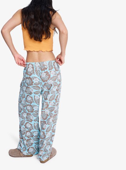 Midnight Avenue Slub Printed - Elasticated Trousers for Women  ERJNP03702
