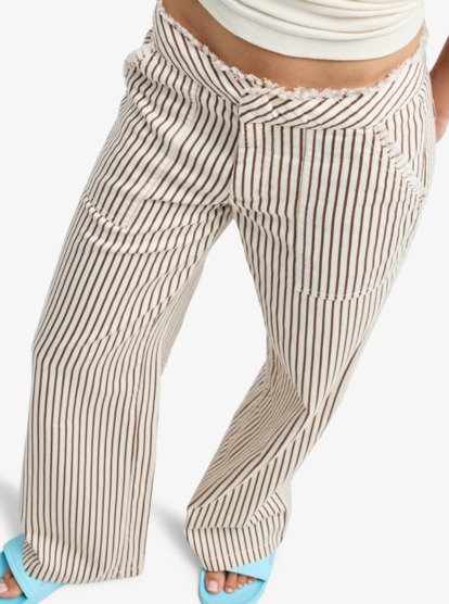 Rough Around Edges - Striped Trousers for Women  ERJNP03728