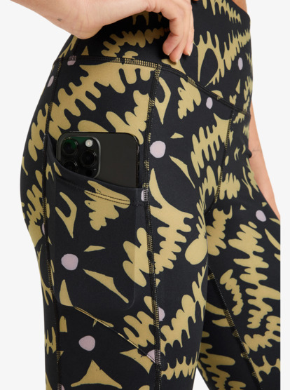 roxy, Heart Into It Ankle - Sportlegging voor Dames, ANTHRACITE BIG FLOWERS (kvj3) Heart Into It Ankle - Sport Leggings for Women  ERJNP03942