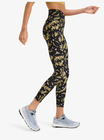 roxy, Heart Into It Ankle - Sportlegging voor Dames, ANTHRACITE BIG FLOWERS (kvj3) Heart Into It Ankle - Sport Leggings for Women  ERJNP03942