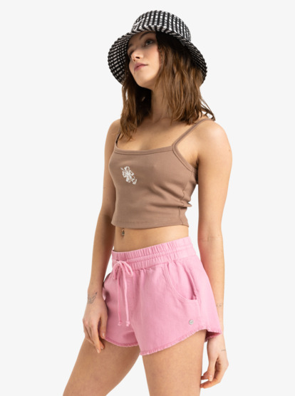 Scenic Route - Elastic Waist Shorts for Women  ERJNS03586